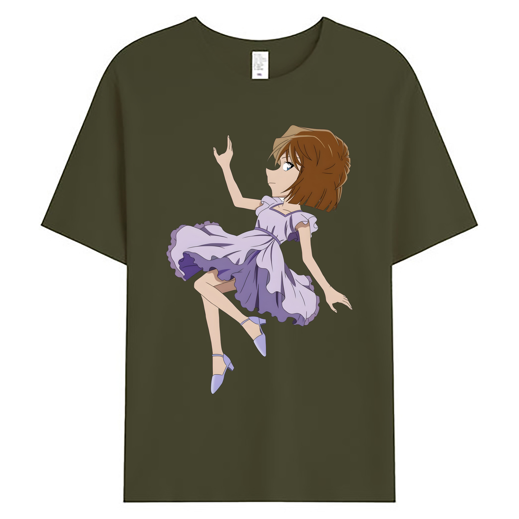 （画像用） 名探偵コナン 灰原 哀 はいばら あい Detective Conan Anita Hailey、Vi Graythorn Haibara Ai 綿100％ メンズ半袖Tシャツ｜肌触りやわらか＆通気性